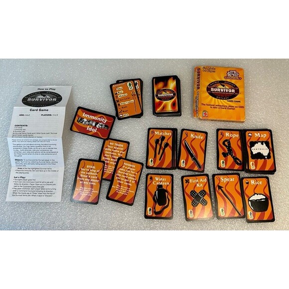 Mattel Survivor Card Game: The Australian Outback Edition 2000 COMPLETE - Picture 3 of 3
